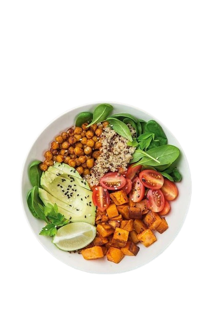 Bol healthy de légumes et céréales