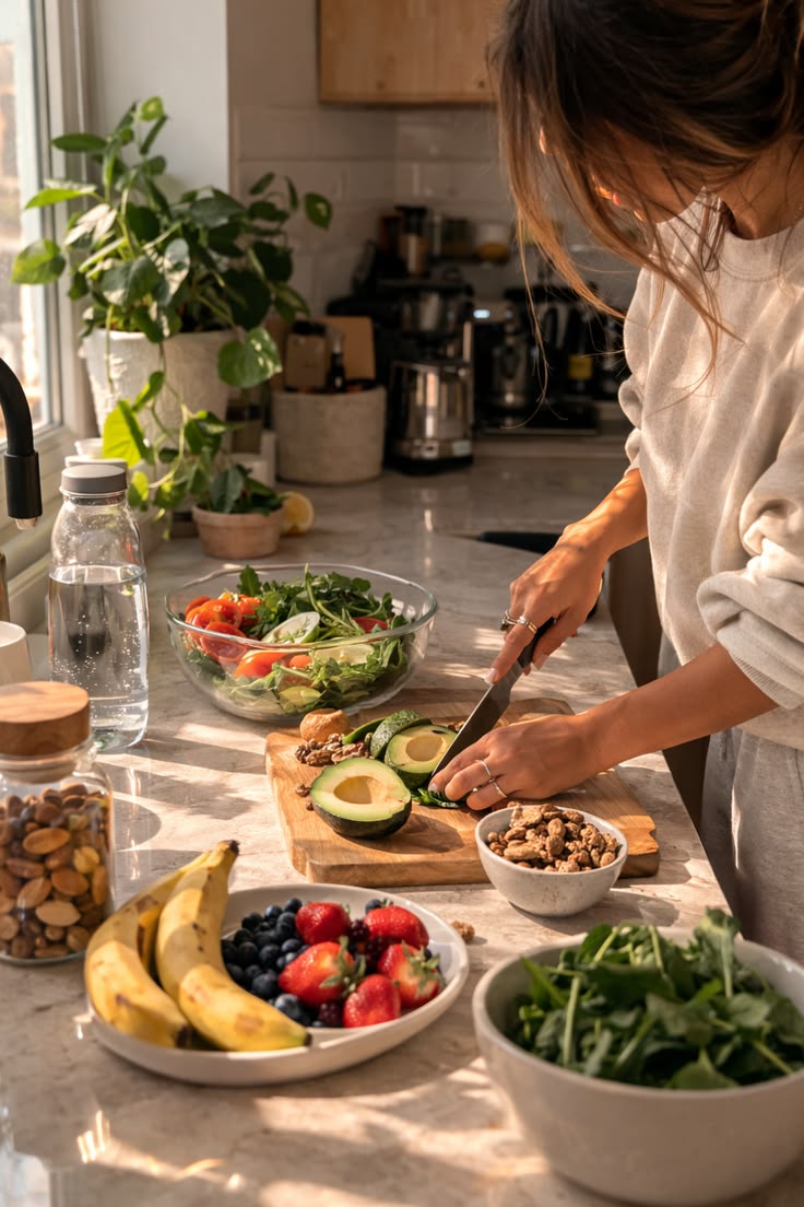 Préparation de plats sains avec nos produits